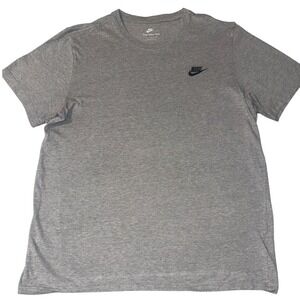 Nike Sportswear Mens Grey Heather Embroidered Futura Logo T-Shirt Size M AR4997